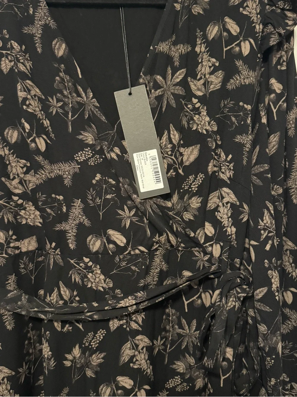 Disturbia Poisonous Plants midi faux wrap dress size 14 NWT - Picture 5 of 6